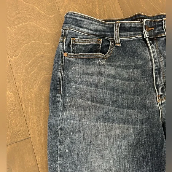 Judy Blue Women's Plus Size 14W Distressed Blue Jeans Boyfriend Fit - Picture 2 of 7